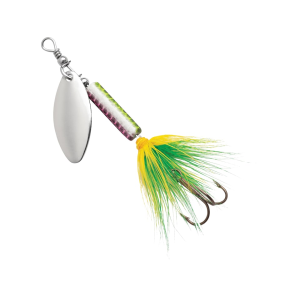 Blue Fox Whip Tail Deep Runner Inline Spinner 1/8oz Black Chartreuse Pink Silver - Blue Fox