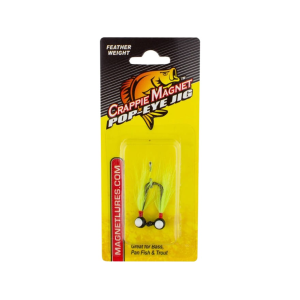 Crappie Magnet Pop Eye Jig Chartreuse 1/64 oz - Crappie Magnet