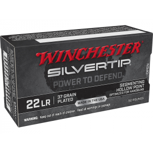 WINCHESTER Silvertip Defense 22lr Ammo 37 Grain Fragmenting Hollow Point Case Of 2000 (40 Boxes Of 50)