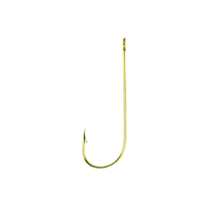 Eagle Claw Aberdeen Light Wire Non-Offset Hook #1 Gold 10PK - Eagle Claw