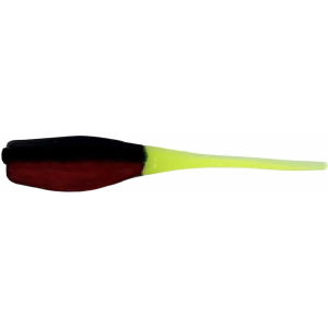 Big Bite Baits Crappie Minnr Grub Black/Red/Chartreuse