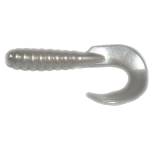 Big Bite Baits Curl Tail Grub Pearl - Big Bite Baits