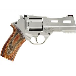 CHIAPPA Rhino 40ds 357 Magnum Revolver 4" Chrome Barrel 6 Round Walnut Grip
