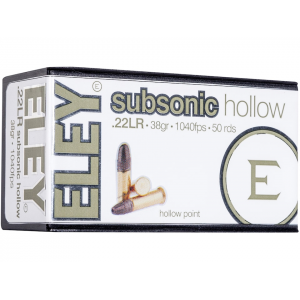 y Subsonic 22LR 38 Grain Lead Hollow Point Case Of 5000 (100 Boxes Of 50) Ammo