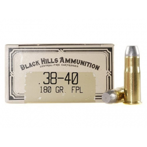 Black Hills Cowboy Action 38-40 WCF Ammo 180 Grain Flat Nose Case of 500 (10 Boxes of 50) - Black Hills