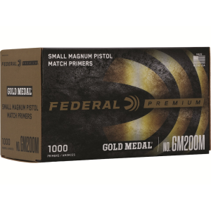 FEDERAL PREMIUM Gold Medal Small Pistol Magnum Match Primers #200M Case of 5000 (5 Boxes of 1000)