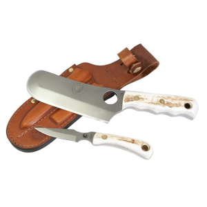 Knives of Alaska Brown Bear Combo Fixed Blade Knife D2 Tool Steel Blades Stag Handle - Knives Of Alaska