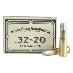 Black Hills Cowboy Action 32-20 WCF Ammo 115 Grain Flat Nose Case of 500 (10 Boxes of 50) - Black Hills