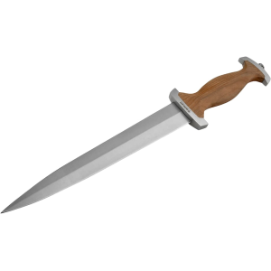 Boker Knives Swiss Dagger Fixed Blade Knife 8.62" Dagger C75 Satin Blade Cherry Hardwood Handle Brown - Boker Knives