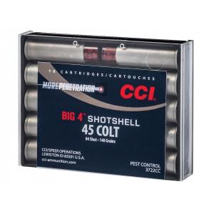 CCI Big 4 Shotshell 45 Colt (long Colt) Ammo 140 Grain Lead Shot Case Of 200 (20 Boxes Of 10)