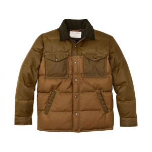 FILSON Men's Down Shirt Jacket Dark Tan Large