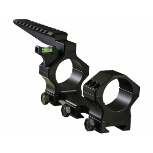 HAWKINS PRECISION Heavy Tactical 20 MOA 1-Piece 36mm Pictanny-Style Scope Mount with Offset Level Cap and Picatinny Rail Matte Black Low