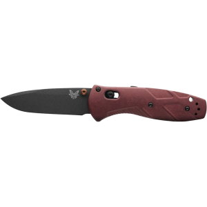 Benchmade Mini Barrage Pocket Knife 2.91" Drop Point CPM S30V Black Blade Richlite Handle Redstone - Benchmade