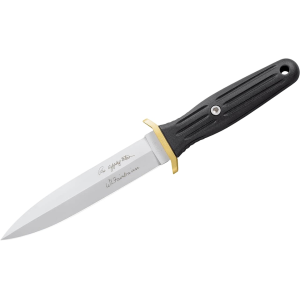 Boker Knives Applegate-Fairbairn Combat II Fixed Blade Knife 5.91" Dagger 440C Satin Blade Synthetic Handle Black - Boker Knives