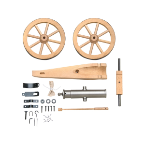 Traditions Mountain Howitzer Black Powder Cannon Kit 50 Caliber 6.75" Steel Barrel Hardwood Carriage