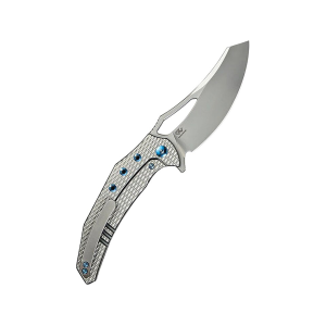 WE Knife Epaulette Pocket Knife 3.45" Reverse Tanto Bohler M390 Bead Blasted Blade Titanium Handle Silver - We Knife