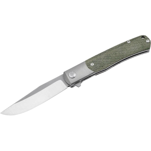 Boker Knives TRPPR Pocket Knife 3.23" Drop Point CPM MagnaCut Satin Blade Micarta Handle Green - Boker Knives