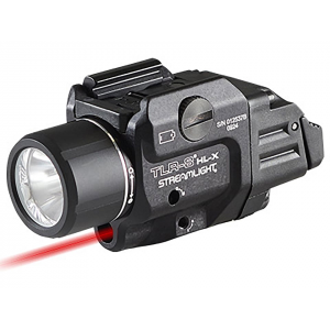 Streamlight TLR-8 HL-X USB Weapon Light with Red Laser for Picatinny Rail Black - Streamlight