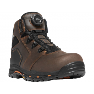 DANNER Vicious BOA NMT Work Boots Leather Brown/Orange Men's 10.5 D