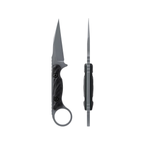 Toor Knives Jank Shank W Fixed Blade Knife 3" Wharncliffe CPM-M4 Phantom Gray Blade G-10 Handle Black - Toor Knives