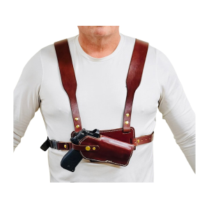 TRIPLE K K-Max Chest Holster Right Hand Sig P220, P225, P226 Leather Tan