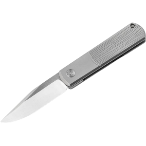 Boker Knives BRLW Pocket Knife 2.56" Clip Point CPM MagnaCut Satin Blade Titanium Handle Gray - Boker Knives