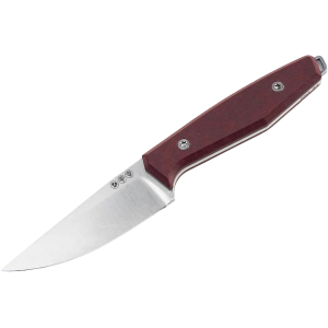 Boker Knives AK1 Fixed Blade Knife 3.11" Drop Point RWL34 Satin Blade Richlite Handle Red - Boker Knives