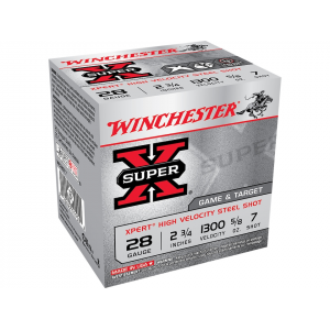 chester Xpert Game And Target 28 Gauge 2-3/4 #7 Steel Shot 5/8 Oz Case Of 250 (10 Boxes Of 25) Ammo