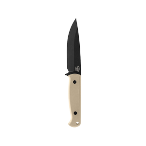 Skallywag Tactical The Wanderer Fixed Blade Knife 4.75" Drop Point 154CM Black PVD Blade G-10 Handle Tan - Skallywag Tactical
