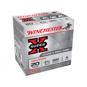 chester Super X High Brass 20 Gauge 2-3/4 #6 Lead Shot 1 Oz Case Of 250 (10 Boxes Of 25) Ammo