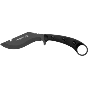 TOPS Knives Trailhead Kukri Fixed Blade Knife 4.75" Kukri 1095 Sniper Gray Blade Canvas Micarta Handle Black - Tops Knives