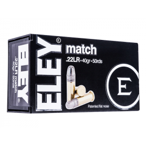 y Match EPS 22LR 40 Grain Flat Nose Box Of 500 (10 Boxes Of 50) Ammo
