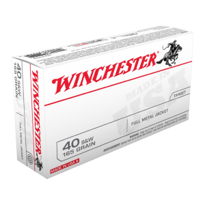 Winchester Winchester White Box USA 40 S&W Ammo 165 Grain Full Metal Jacket Case of 500 (10 Boxes of 50) - $167.99 at MidwayUSA