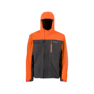 Grundens Men's Transmit Rain Jacket Red Orange Medium - Grundens