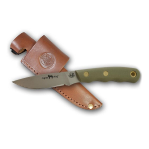 Knives of Alaska Alpha Wolf Fixed Blade Knife 3.75" Drop Point CPM S30V Bead Blasted Blade G-10 Handle Olive Drab - Knives Of Alaska