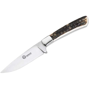 Boker Knives Nicker Fixed Blade Knife 3.75" Drop Point T6MoV Satin Blade Stag Handle Bone - Boker Knives