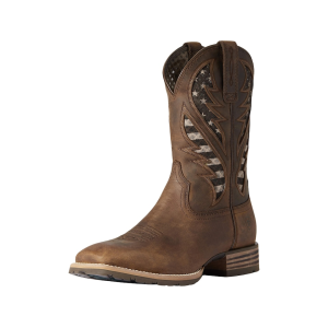 Ariat Hybrid VenTek Cowboy Boots Leather Distressed Brown Men's 8 D - Ariat