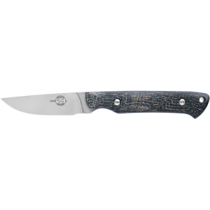 White River Knives Small Game Fixed Blade Knife 2.62" Drop Point CPM MagnaCut Stonewashed Blade Micarta Handle Black - White River Knives