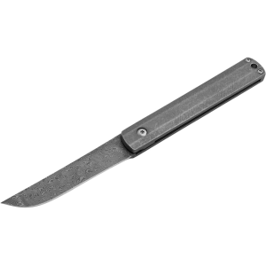 Boker Knives Wasabi Pocket Knife 2.87" Drop Point Stainless Steel Damascus Blade Titanium Handle Gray - Boker Knives