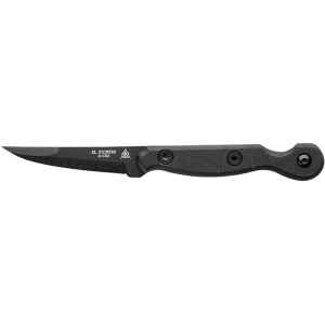 TOPS Knives El Pionero Blackout Edition Fixed Blade Knife 3.38" Drop Point 1095 Black Traction Blade G-10 Handle Black - Tops Knives