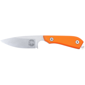 White River Knives M1 Pro Fixed Blade Knife 3" Drop Point CPM MagnaCut Stonewashed Blade G-10 Handle Orange - White River Knives