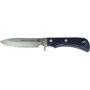 Knives of Alaska Magnum Alaskan Fixed Blade Knife 4.5" Drop Point D2 Bead Blasted Blade Rubber Handle Black - Knives Of Alaska