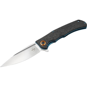 Boker Knives Nubilum Pocket Knife 3.58" Drop Point D2 Satin Blade Carbon Fiber Handle Black - Boker Knives