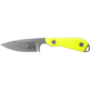 White River Knives M1 Pro Fixed Blade Knife 3" Drop Point CPM S35VN Stonewashed Blade G-10 Handle Hi-Vis - White River Knives