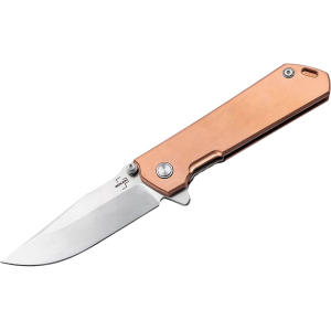 Boker Knives Kihon Assisted Opening Pocket Knife 3.35" Clip Point D2 Stonewashed Blade Copper Handle - Boker Knives