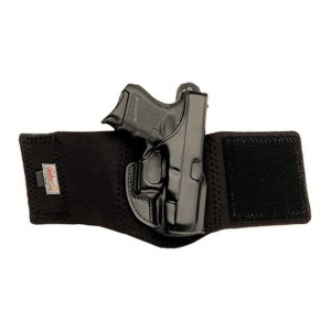 Galco Ankle Glove Ankle Holster Left Hand Ruger SP101 2.25" Leather Black - Galco