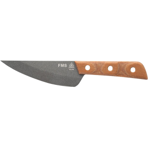 TOPS Knives Frog Market Special Mini Fixed Blade Knife 3.25" Straightback 1095 Tungsten Blade Canvas Micarta Handle Tan - Tops Knives
