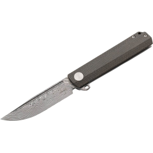 Boker Knives Cataclyst Damast Pocket Knife 3.07" Drop Point Damascus Blade Micarta Handle Green - Boker Knives
