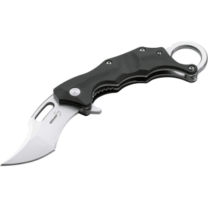 Boker Knives Wildcat Pocket Knife 2.8" Karambit D2 Satin Blade G-10 Handle Black - Boker Knives