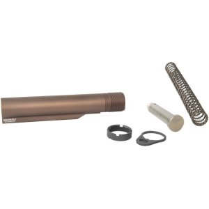 GEISSELE Premium Receiver Extension Buffer Tube Assembly with Super 42 H1 Buffer Mil-Spec Diameter AR-15 7075-T6 Aluminum Desert Dirt Color